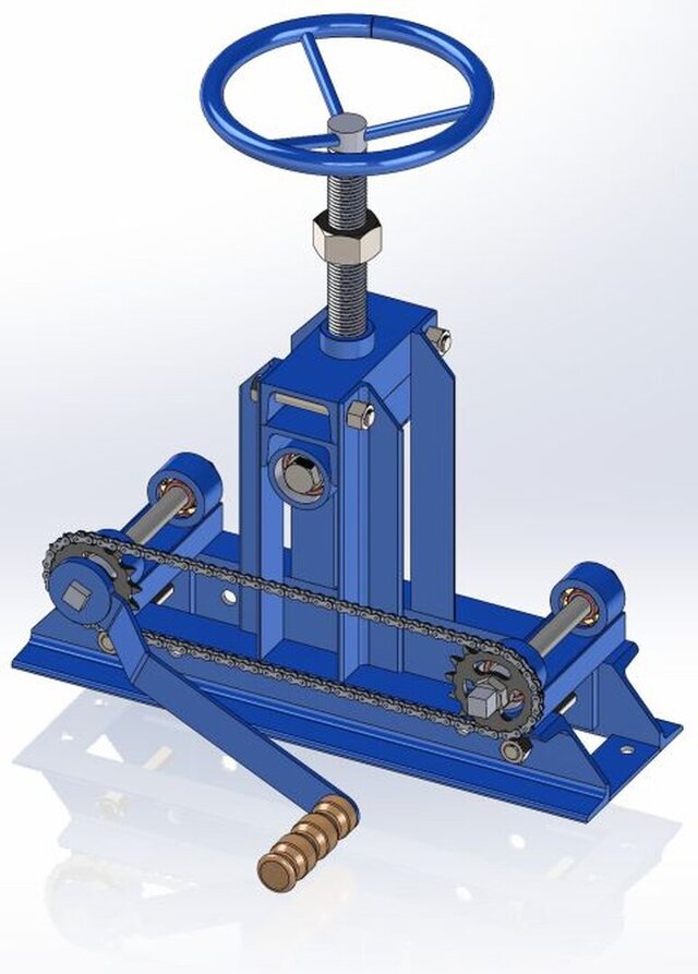 3D model of CAD Design of Manual Tube Bender