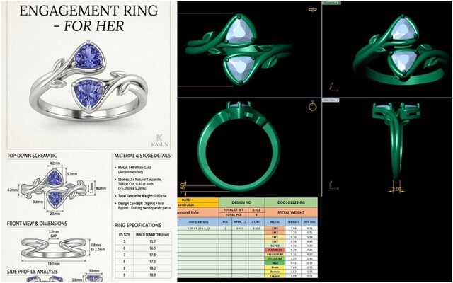 3D Jewellery CAD design Rings, Pendants, Bracelet, Earring, Necklace, Cufflinks, Watch cover etc. – image 14 of 16