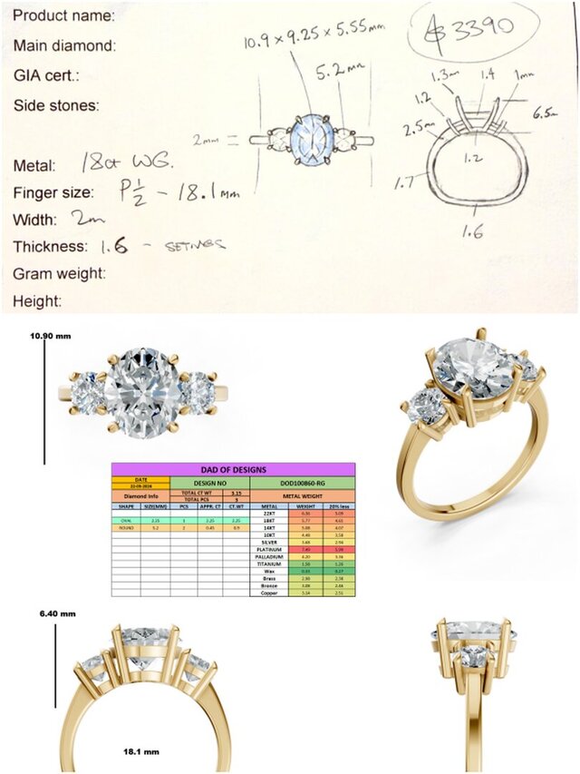3D Jewellery CAD design Rings, Pendants, Bracelet, Earring, Necklace, Cufflinks, Watch cover etc. – image 12 of 16