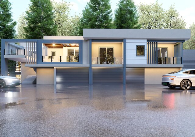 Contemporary Mixed-Use Building Exterior