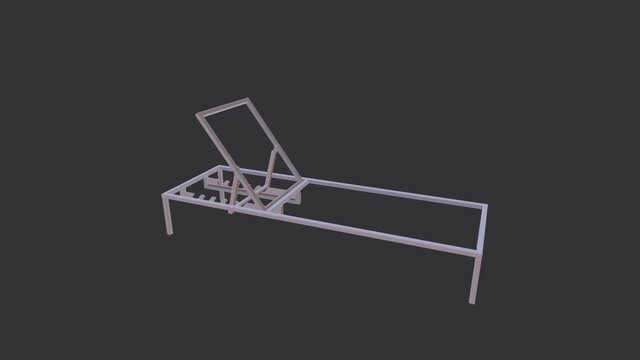 Modern Adjustable Sun Lounger / Outdoor Daybed Assembly – image 2 of 2