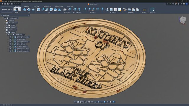 3D model of Multi-Level Relief Medallion - Vector Art to Full CAM