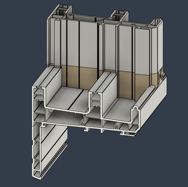 U-PVC window profile filler piece