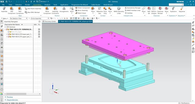 tabe tray deep drawing die design