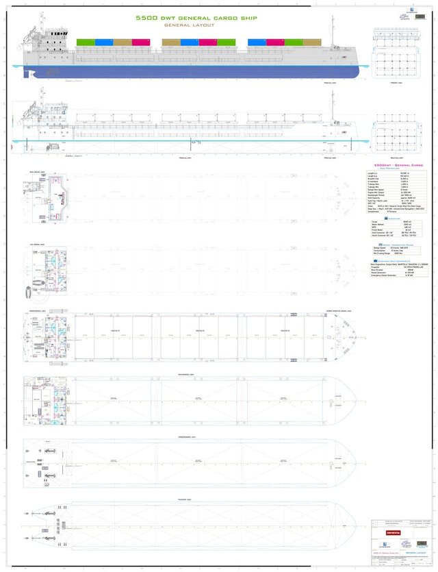 5500-dwt-General Cargo Ship Design
