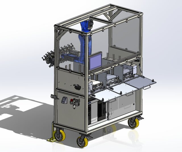 Robotic Welding Cell for Variable Sheet Metal Parts
