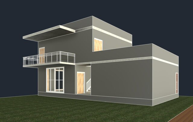 3D model of Modern Coastal Beach House – 3D Revit Model
