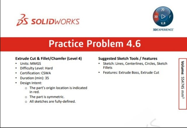 3D model of practice exercise for the cswa exam