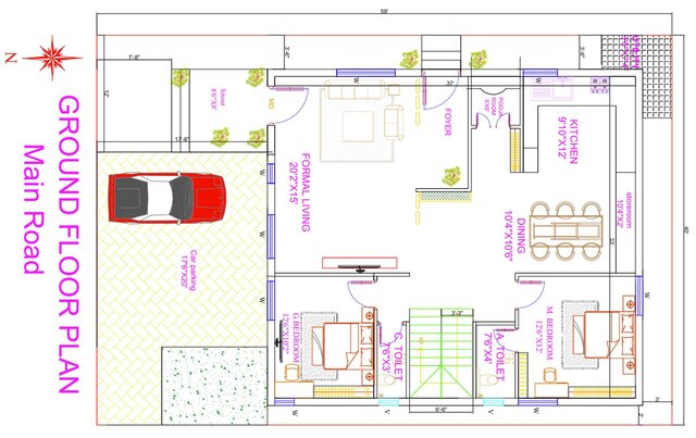 3D model of client likith and other  front elevation and interior works design