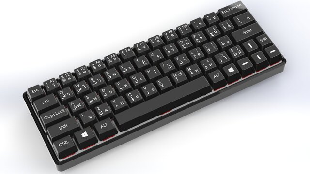 Bilingual Compact Mechanical Keyboard – SolidWorks Product Design – image 4 of 5