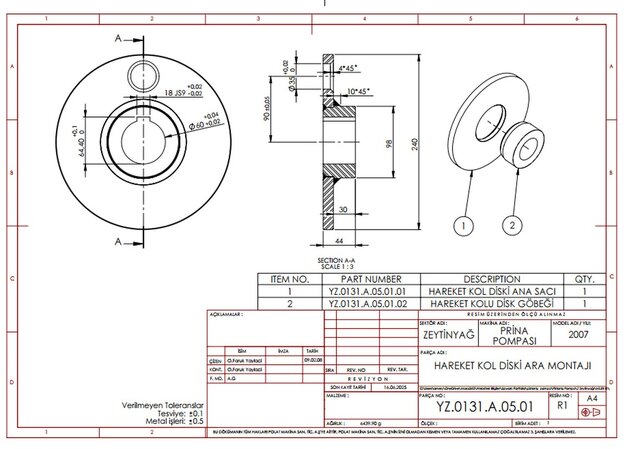 Industrial Piston Pump | SolidWorks, GD&T & Manufacturing Design – image 7 of 12
