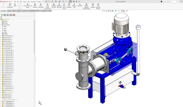 Industrial Piston Pump | SolidWorks, GD&T & Manufacturing Design – image 2 of 12
