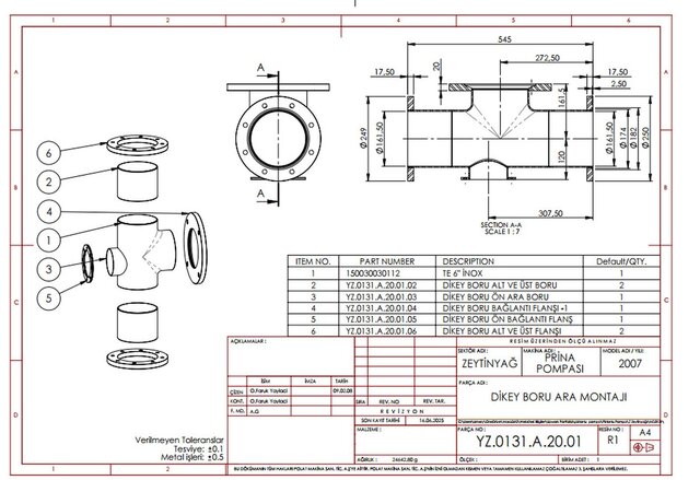 Industrial Piston Pump | SolidWorks, GD&T & Manufacturing Design – image 4 of 12