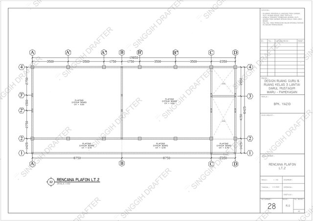 3D model of 3-Story School Building – Complete Construction Drawing Package
