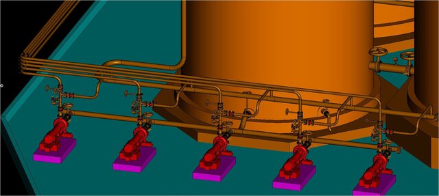 3D model of Piping Skid and other models for process plants