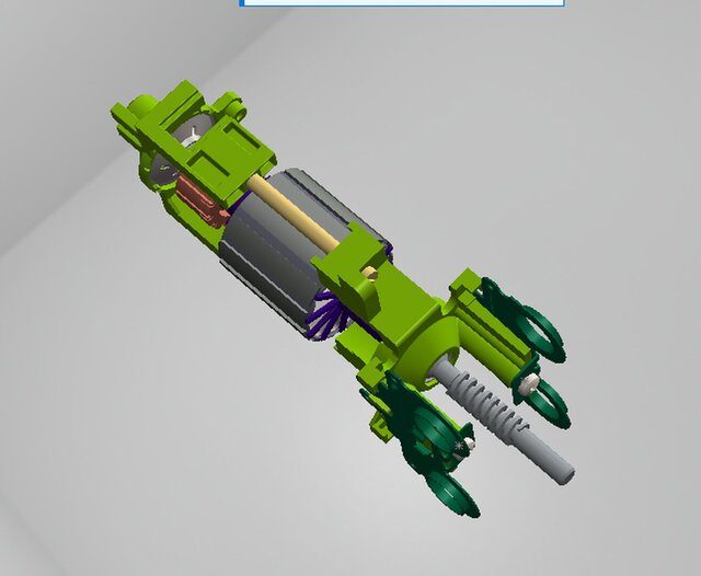 3D model of Custom Motorized Kinetic Assembly — Full SolidWorks Simulation