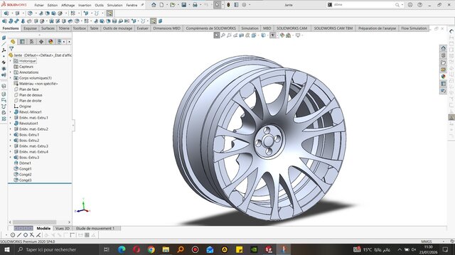 Multi-Spoke Alloy Wheel | Mechanical CAD Design