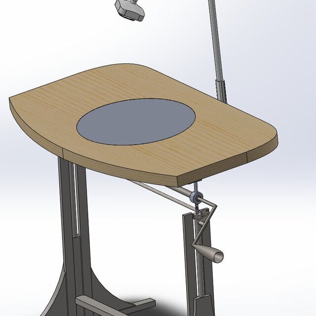 3D model of Height & Angle Adjustable Ergonomic Desk