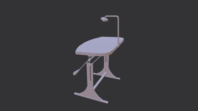 3D model of Height & Angle Adjustable Ergonomic Desk