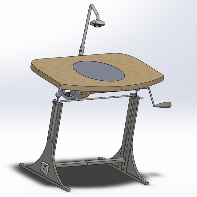 3D model of Height & Angle Adjustable Ergonomic Desk