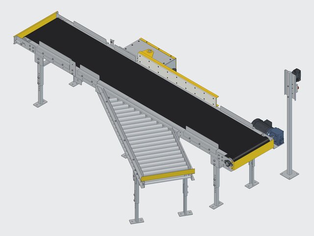 Belt Conveyor BCD-2410 with Pneumatic Swing-Arm Diverter and 30 deg Roller Spur – image 2 of 4