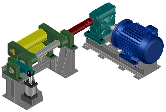 3D model of Pull Out Pinch Roll 3D Modeling