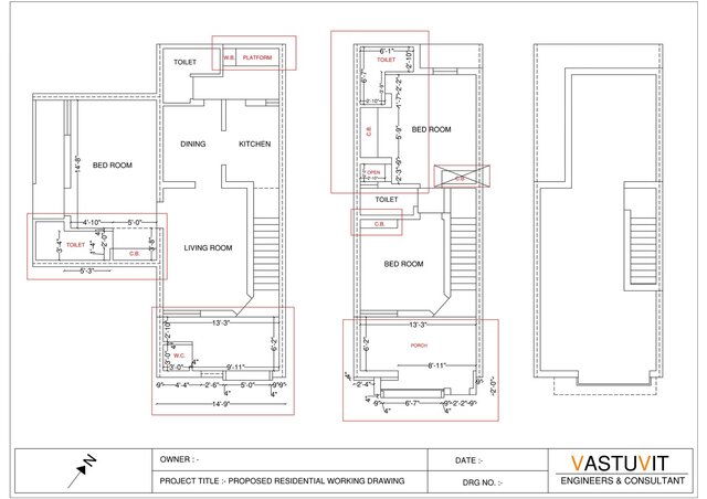 3D model of Modern 3BHK Bungalow Design with 3D