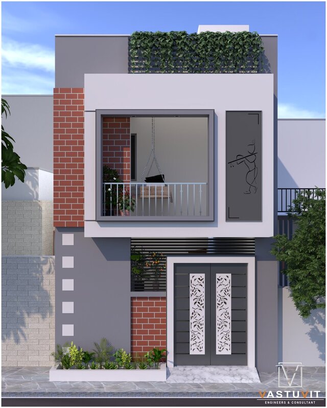 3D model of Modern 3BHK Bungalow Design with 3D