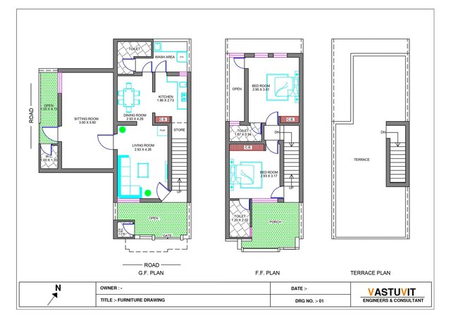 3D model of Modern 3BHK Bungalow Design with 3D
