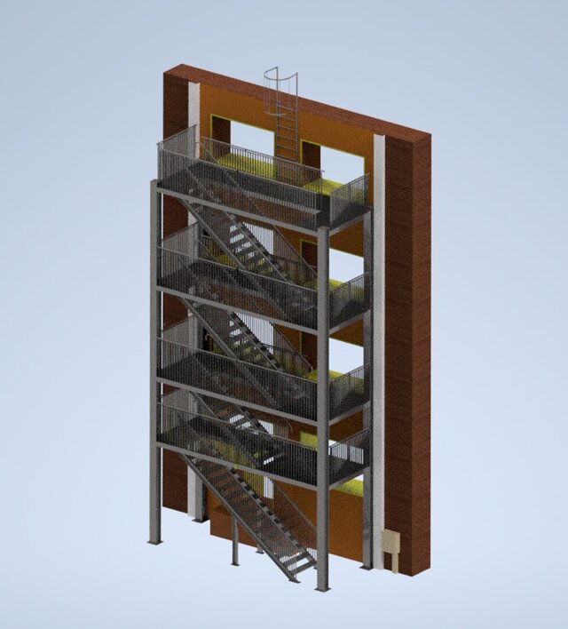 Steel Staircase Design & Fabrication Documentation