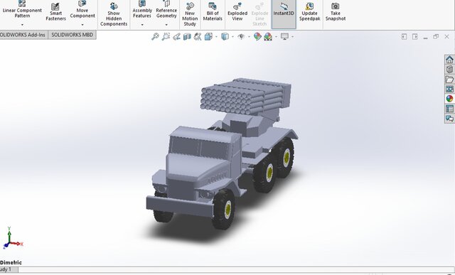 3D model of BM21 Grad – Military Vehicle CAD Design