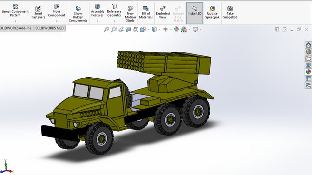 3D model of BM21 Grad – Military Vehicle CAD Design