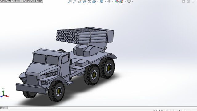 3D model of BM21 Grad – Military Vehicle CAD Design