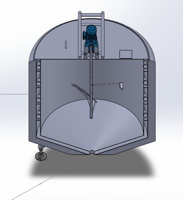 Industrial Mixing Tank — SOLIDWORKS Mechanical Design – image 3 of 3