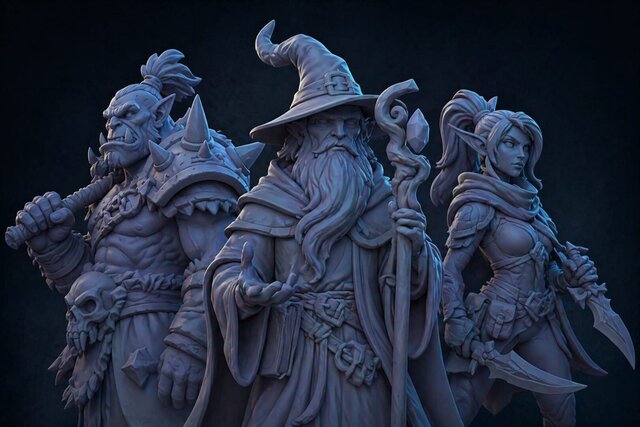 3D model of Stylized Fantasy Character Pack