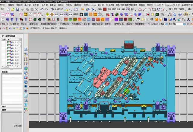 Long Part Steel Progressive Stamping Die | Siemens NX Production 3D Design