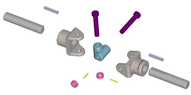 3D model of mechanical universal-coupling