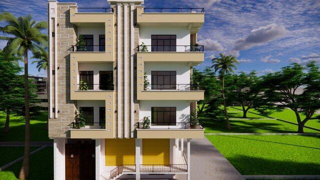 3D model of Commercial Building – Complete Architectural Design Package