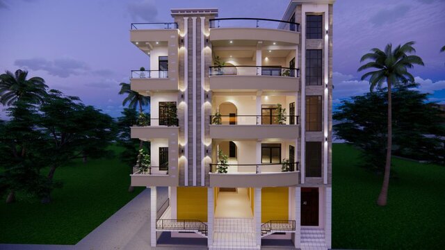 3D model of Commercial Building – Complete Architectural Design Package