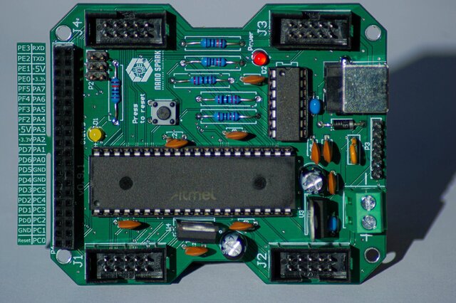 3D model of NanoSpark/Atmega4809 dev board
