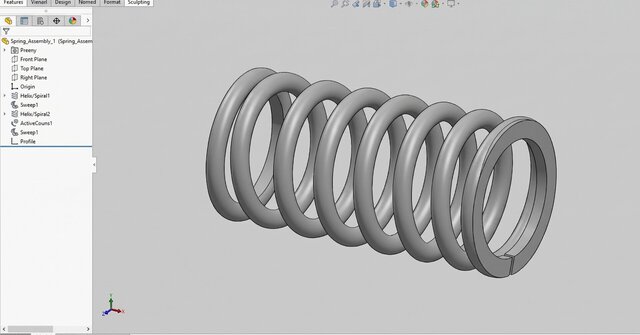 Custom Parametric Coil Spring CAD Design for Mechanical Engineering – image 3 of 4