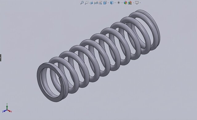 Custom Parametric Coil Spring CAD Design for Mechanical Engineering – image 4 of 4