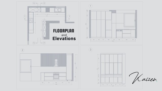 3D model of Custom Kitchen Manufacturing Package