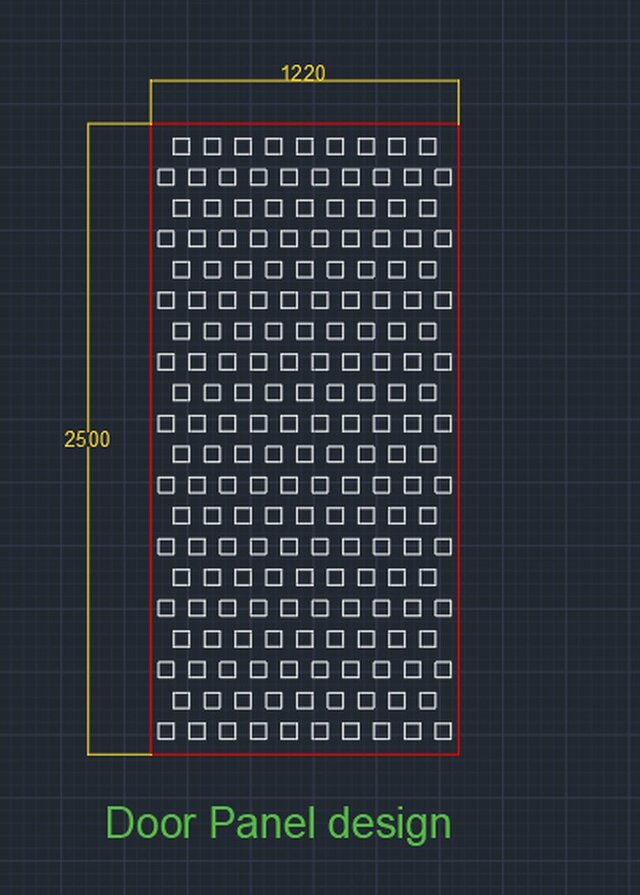 Panel Design with Square Cutouts