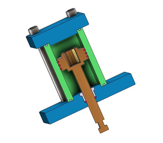 3D model of PH006 – Pneumatic Cylinder for Mold Cavity | SolidWorks Mold Design