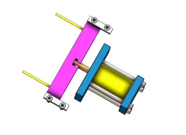 3D model of PH006 – Pneumatic Cylinder for Mold Cavity | SolidWorks Mold Design