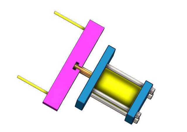 3D model of PH006 – Pneumatic Cylinder for Mold Cavity | SolidWorks Mold Design