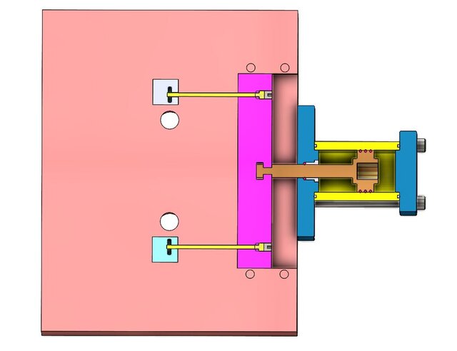 3D model of PH006 – Pneumatic Cylinder for Mold Cavity | SolidWorks Mold Design