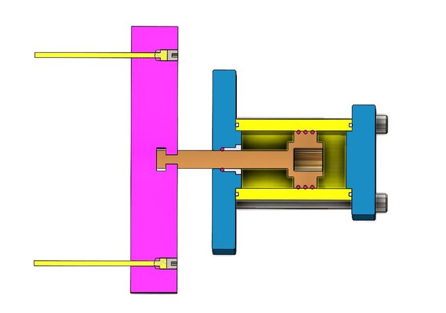 3D model of PH006 – Pneumatic Cylinder for Mold Cavity | SolidWorks Mold Design