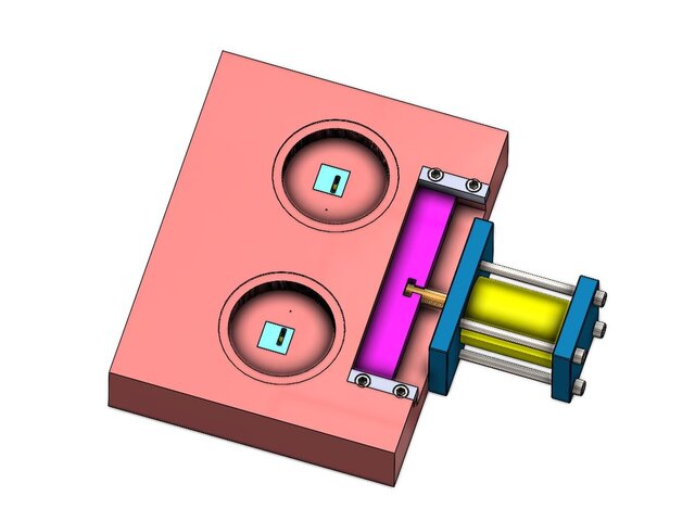 3D model of PH006 – Pneumatic Cylinder for Mold Cavity | SolidWorks Mold Design
